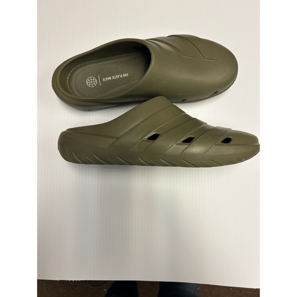 Adidas Adicane Clog Sandals Men 10 OliveGreen Slip On Lightweight Comfort Slides - Picture 2 of 12